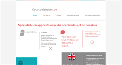 Desktop Screenshot of coursdelangues.be