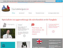 Tablet Screenshot of coursdelangues.be